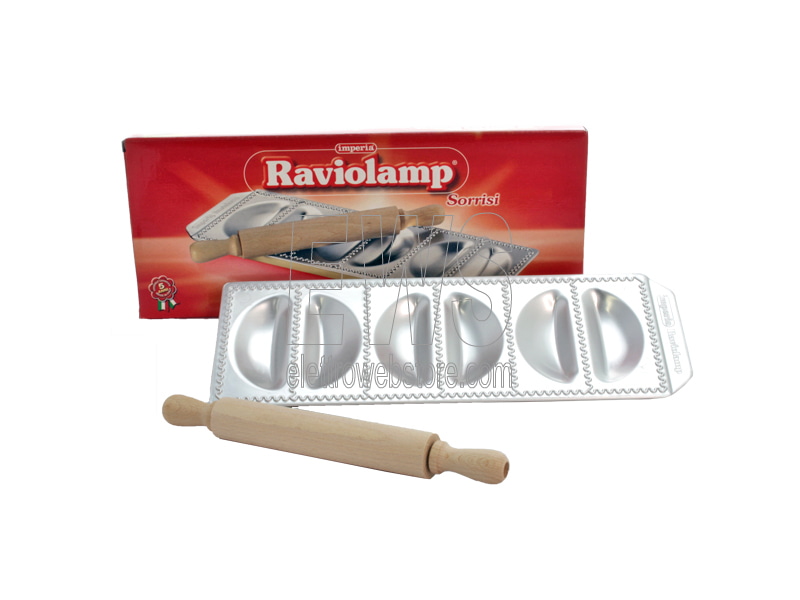 Moules à ravioli Imperia Raviolamp pour réaliser des raviolis, des tortelli, des bouillons de tortellini, des gâteaux farcis maison...